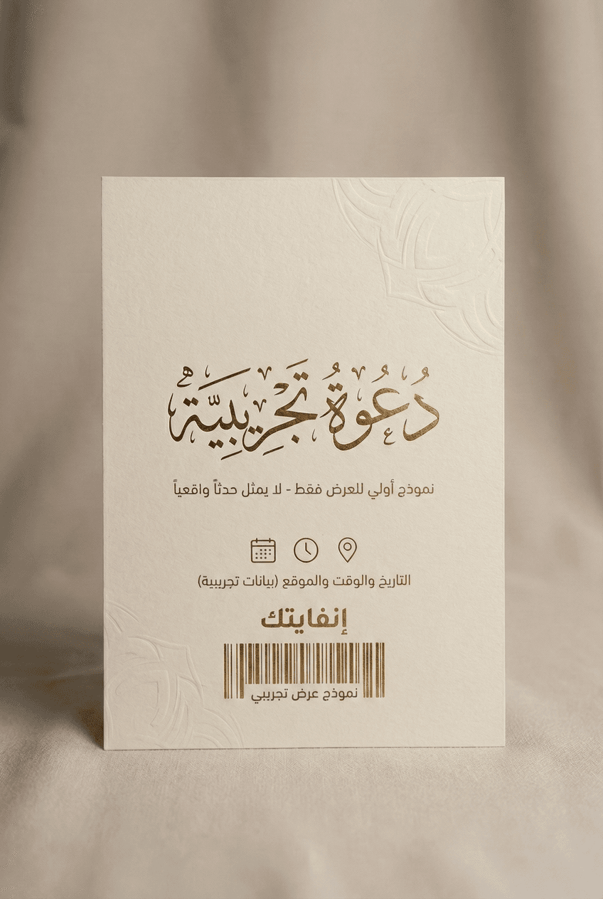 نموذج دعوة زواج إلكترونية من إنفايتك
